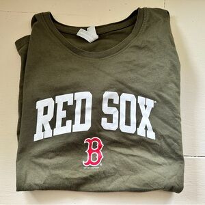 Red Sox Olive Green Short Sleeve Tee